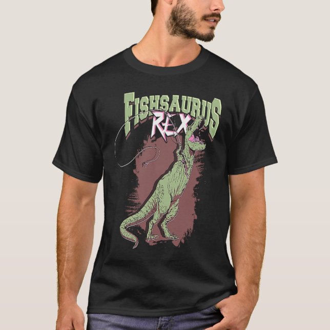 Fisksaurus rex u2013 Rex från regnbåge T Shirt (Framsida)