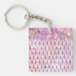 Fiskskalor vid rosa Glitter Sjöjungfru