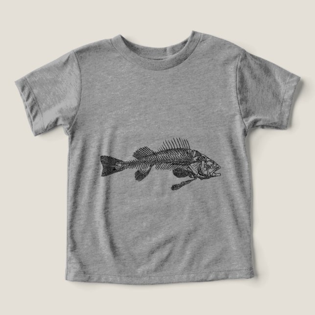 Fiskskelett T Shirt (Design Framsida)