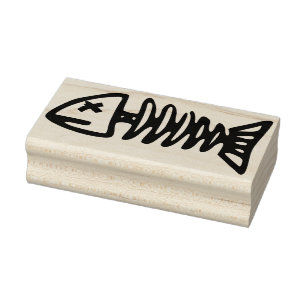 Fiskskelettet frimärke stämpel