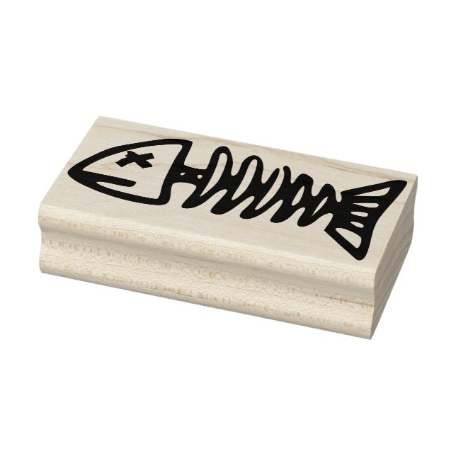 Fiskskelettet frimärke stämpel (Stämpel)