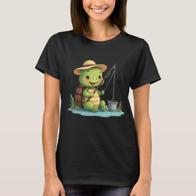 Fisksköldpadda – Fridfull sköldpadda vid sjön T Shirt (Framsida)