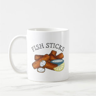 Fisksticks Fisksticks Fiske Finger Tartar Sauce Kaffemugg