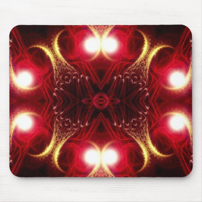 Fiskstjärtar Fractal Art Mousepad Musmatta (Framsidan)
