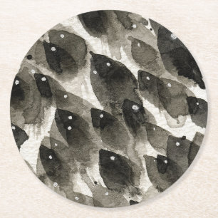 Fiskstorm Underlägg Papper Rund