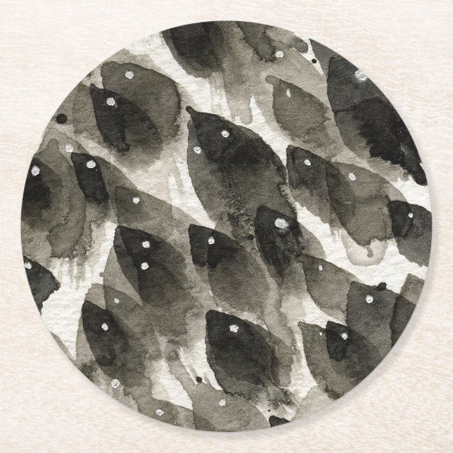 Fiskstorm Underlägg Papper Rund (Framsidan)