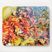 Fiskteckningar på en musknapp