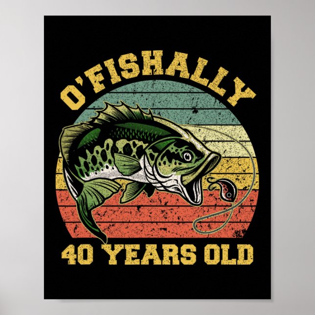 Fisktema 40 år Födelsedagsfirande Tema Par Poster (Framsidan)