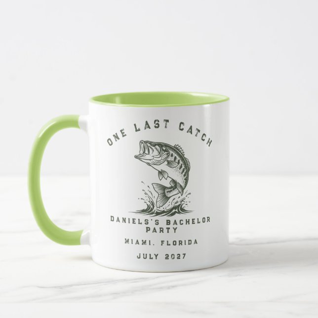 Fisktematiserad skräddarsydd fiskebrorsfest mugg (Vänster)