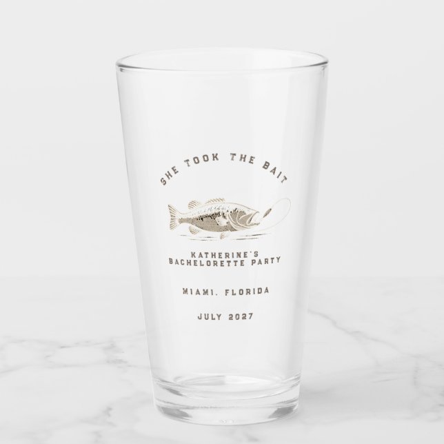 Fisktematisk Anpassad Fiskebröllopsfest Glaskopp (Framsida)