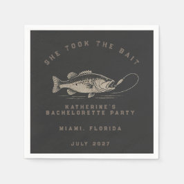 Fisktematisk Anpassad Fisketjej Bröllopsfest Pappersservett