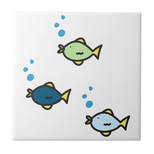 Fisktrio Kakelplatta (Framsidan)