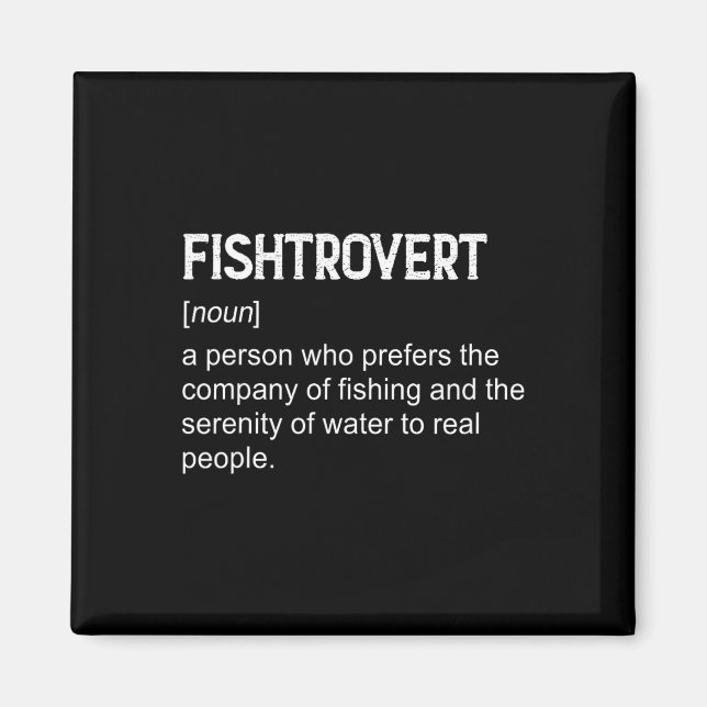 Fisktrovert Byss Fiske Båtliv Definition Ordbok Magnet (Framsidan)