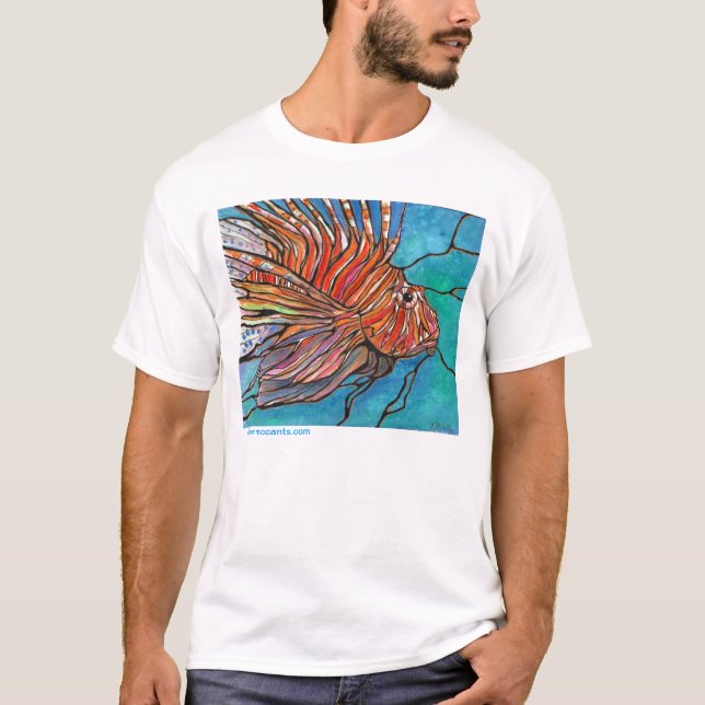 FiskTurkeyfish för kall Lionfish tropisk t-skjorta T Shirt (Framsida)