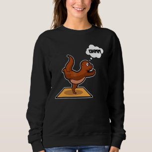 Fiskutter Yoga Positioner Sport Gymnastik Ohm Hjär T Shirt