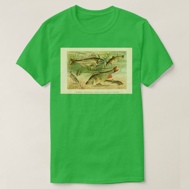 Fiskvänlig och grov utfodring med grund t shirt (Design framsida)