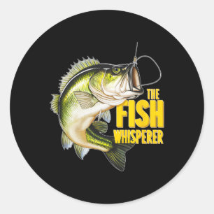 Fiskvisare Novelty Fiskare Runt Klistermärke