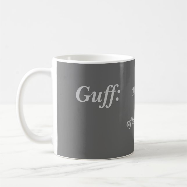 Fismuggen. Guff reva, gasar den roliga grabbmuggen Kaffemugg (Vänster)