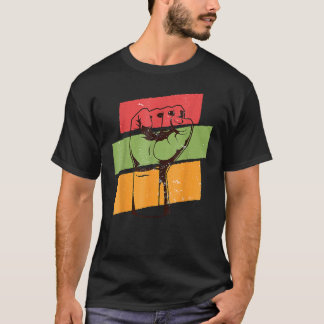 Fist Hand Black History Month Afro African Pride M T Shirt