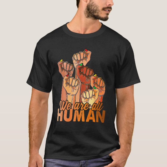 Fist Hands Black History Month Equality African Am T Shirt (Framsida)