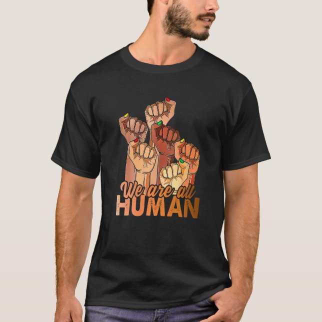 Fist Hands Black History Month Equality African Am T Shirt (Framsida)