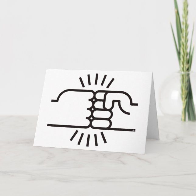 Fist-knölar framför oss! kort (Framsida)