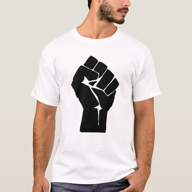 Fist, Rebel, Riot, Resistance, Communist Style T Shirt (Framsida)