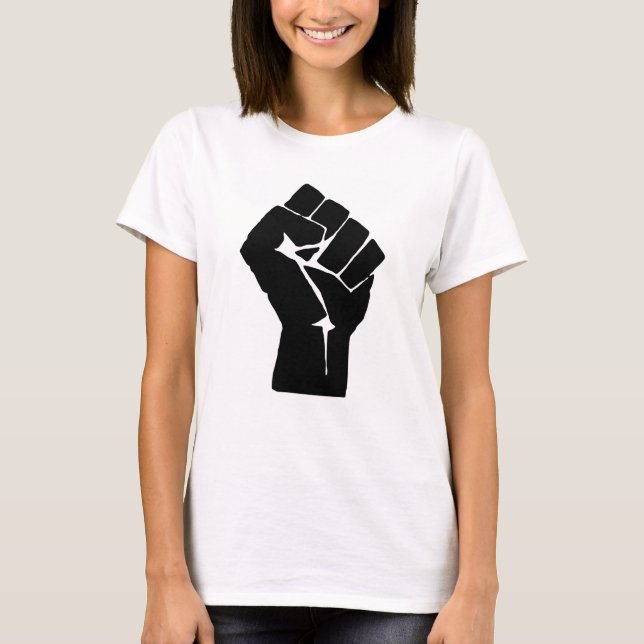 Fist, Rebel, Riot, Resistance, Communist Style T Shirt (Framsida)