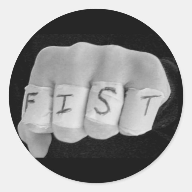 FIST Sticker Runt Klistermärke (Framsida)