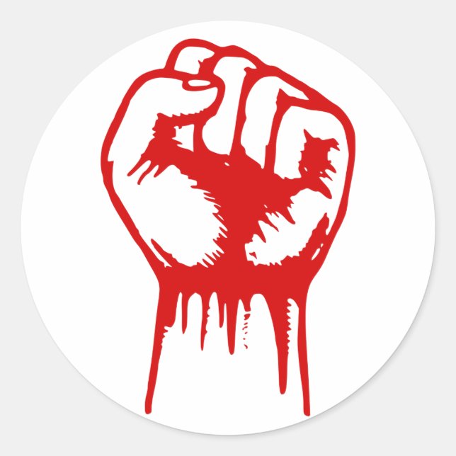 Fist Stickers Runt Klistermärke (Framsida)
