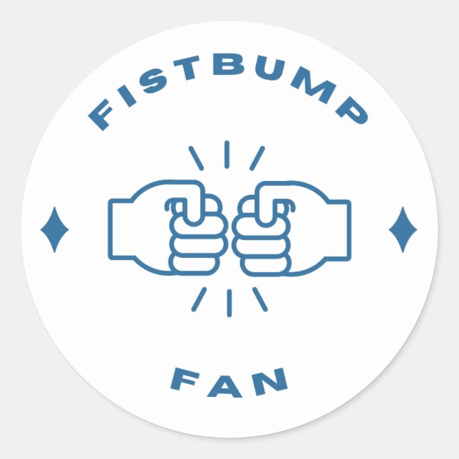 FistBump Fläkt-dekal Runt Klistermärke (Framsida)