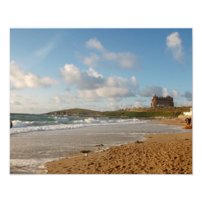 Fistral Beach Newquay Cornwall England Fototryck (Framsidan)