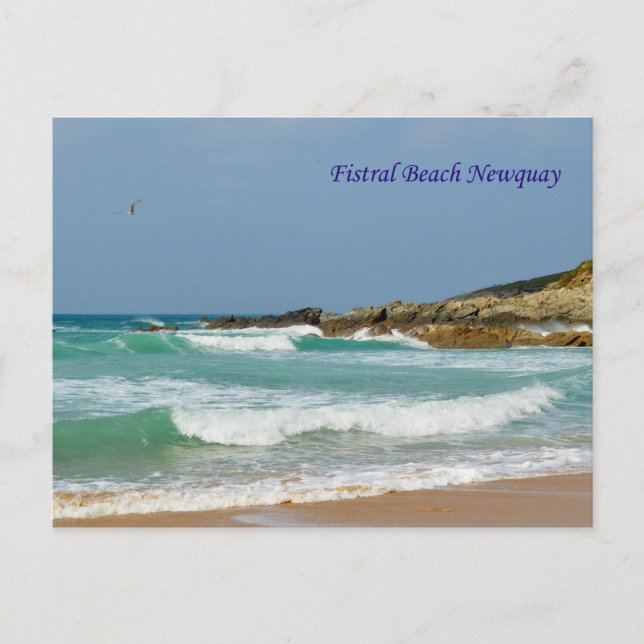 Fistral Beach Newquay Cornwall England Vykort (Framsida)