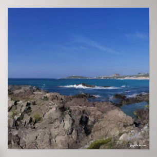 Fistral Beach på sommaren, Newquay Cornwall Poster