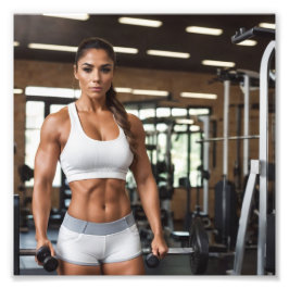 Fit Athletic Toned Gym Babe Fototryck