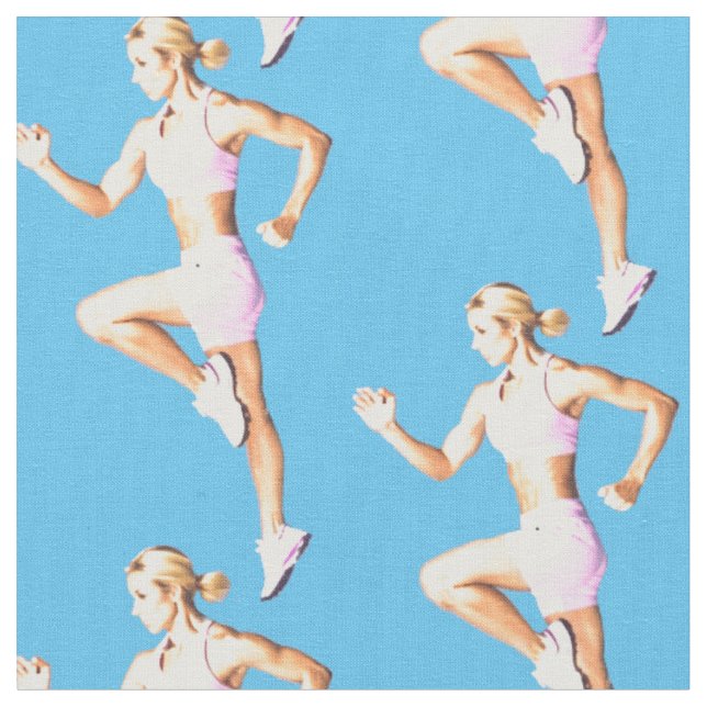 Fit Female Runner Thunder_Cove  Tyg (Närbild)
