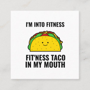 Fit-ness taco lustig tacos Mexikansk mat Fyrkantigt Visitkort
