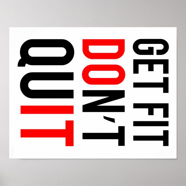 Fit. Sluta inte Poster (Framsidan)