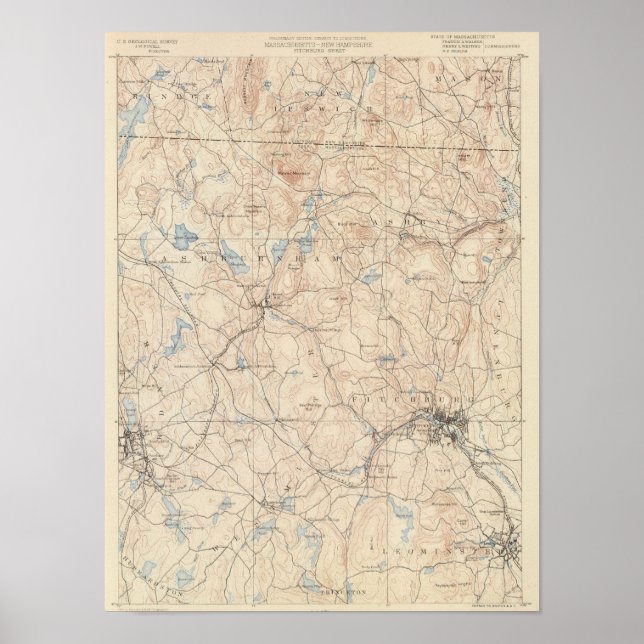 Fitchburg, Massachusetts Poster (Framsidan)