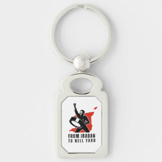 FITHY Metal Victory Key Chain Rektangulärt Silverfärgad Nyckelring
