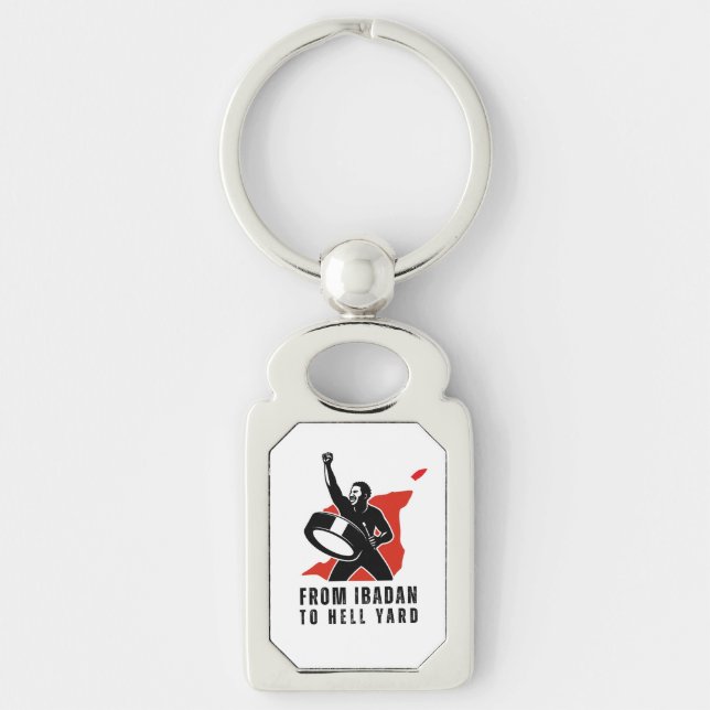 FITHY Metal Victory Key Chain Rektangulärt Silverfärgad Nyckelring (Framsidan)