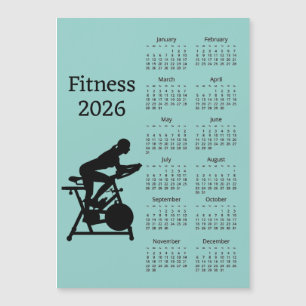 Fitness 2026 Kalender Magnetisk Kort