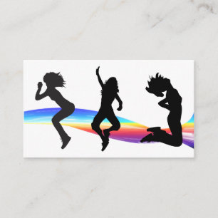 Fitness Affärskort Rainbow Wave Dance Visitkort