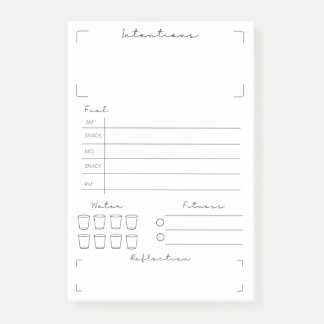 Fitness and Health Tracker Post-it Block