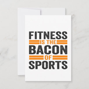 Fitness är bacon of Sport Funny Fitness Gym Tack Kort