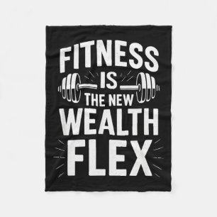 Fitness är förmögenhetsflex, motiverande talesätt  fleecefilt