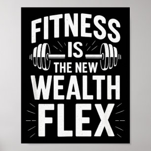 Fitness är förmögenhetsflex, motiverande talesätt poster