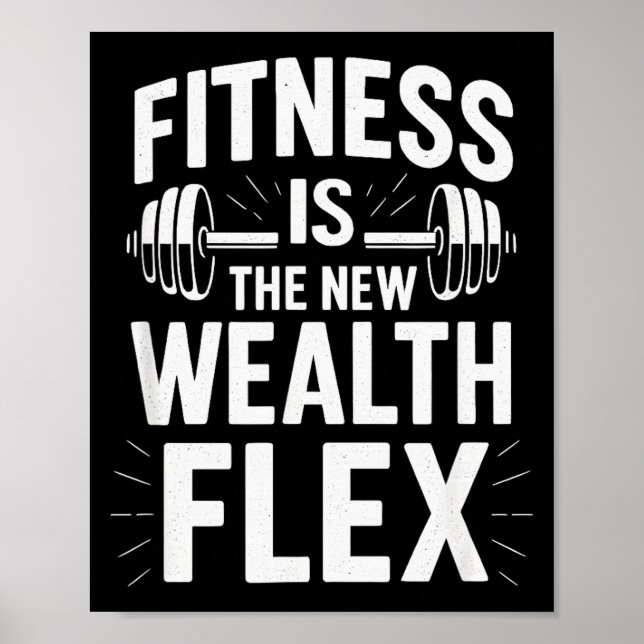 Fitness är förmögenhetsflex, motiverande talesätt  poster (Framsidan)