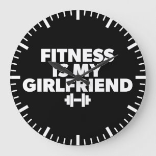 Fitness är min flickvän - Workout Motivational Stor Klocka