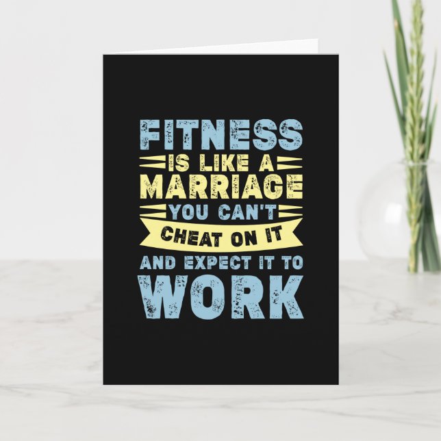 Fitness är som Giftermål-arbetsofferten Kort (Framsida)